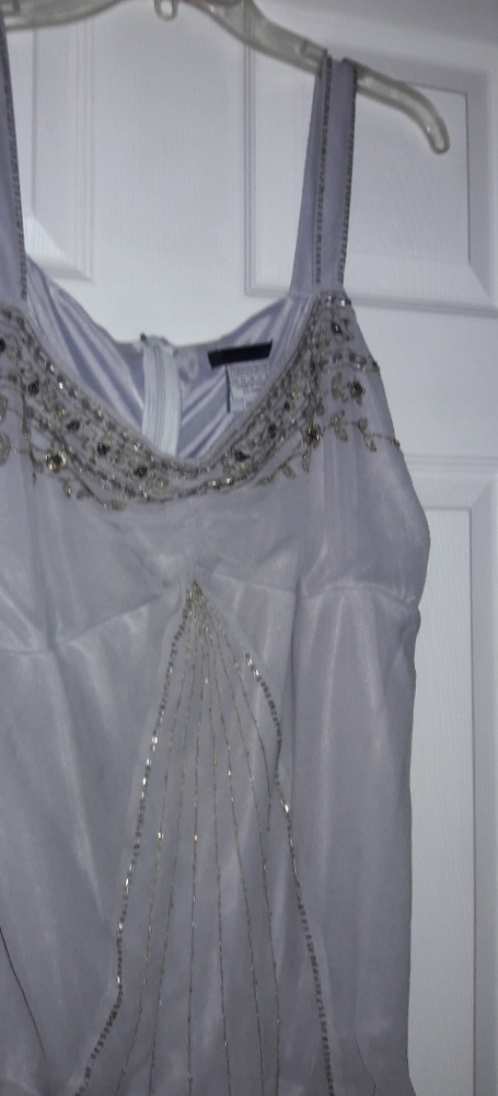 NWOT Beautiful silver grey semi formal top